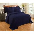 Better Trends Jullian Cotton Bedspread, Navy - Twin Size BSASPTWNV